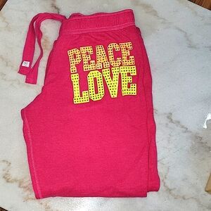 Vintage VS Pink Capri joggers, Size S, Bling Collection, Hot Pink.